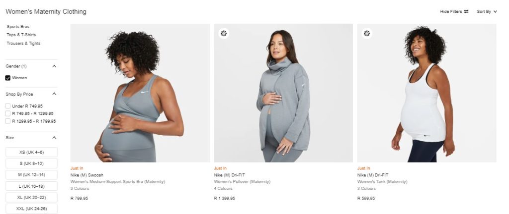 nike maternity line